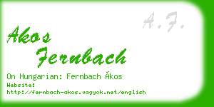 akos fernbach business card
