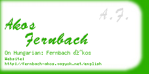 akos fernbach business card